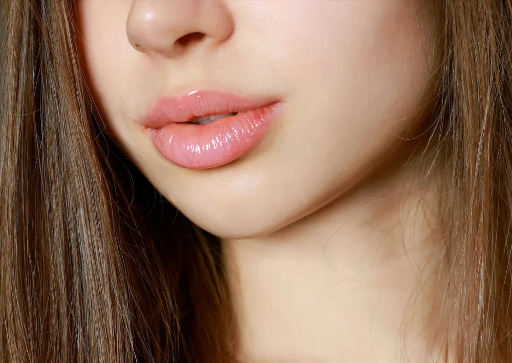 Soft pink lips with natural-looking volume and a gentle, even shape